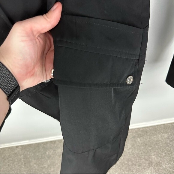 Calvin Klein Black Trenchcoat With Detachable Hood Size Medium - Picture 10 of 16